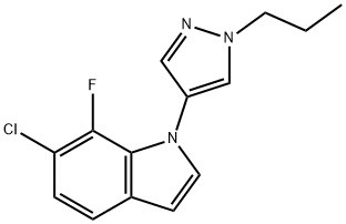 6-คลอโร-7-ฟลูออโร-1-(1-โพรพิล-1H-pyrazol-4-yl)-1H-อินโดล CAS No. : 1782070-67-0
